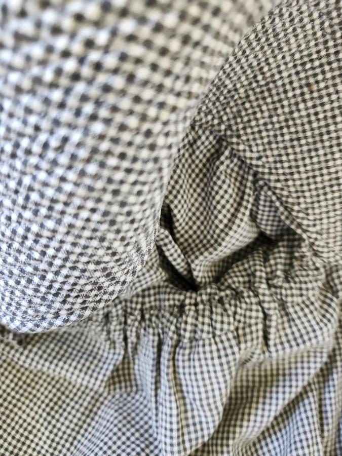 Vintage Black & White check Prairie Bonnet