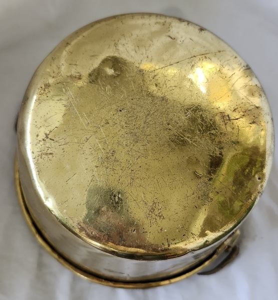 **Antique Miniature 7" Diameter Brass Bucket