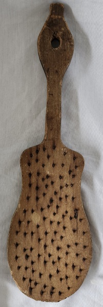 Antique Folk Art Guitar Form Carding Comb