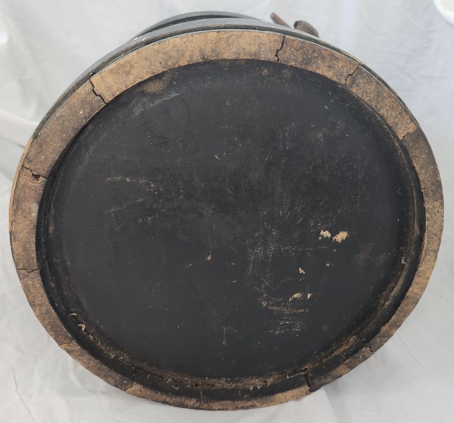 **Antique Primitive Firkin in Old Black Paint
