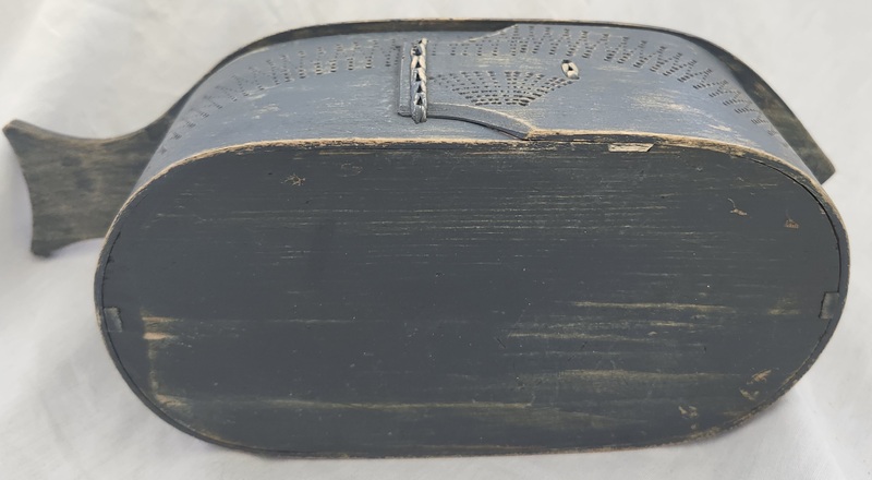Antq. Scandinavian Fish Form Tine Box w/Provenance