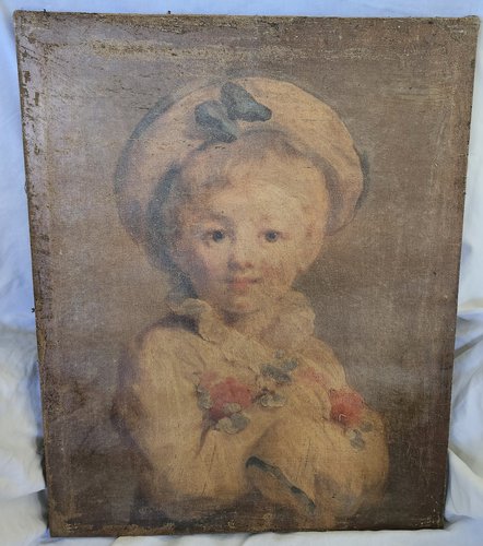 Antique Victorian Folk Portrait of Young Girl