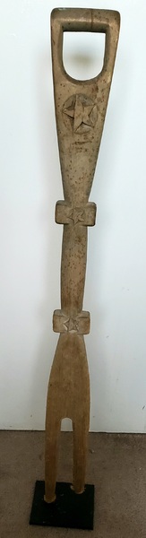 19th C. Primitive Folk Art Wash Stick w/Stars