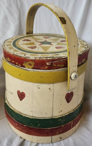 **Antique PA. Dutch Style Painted Firkin