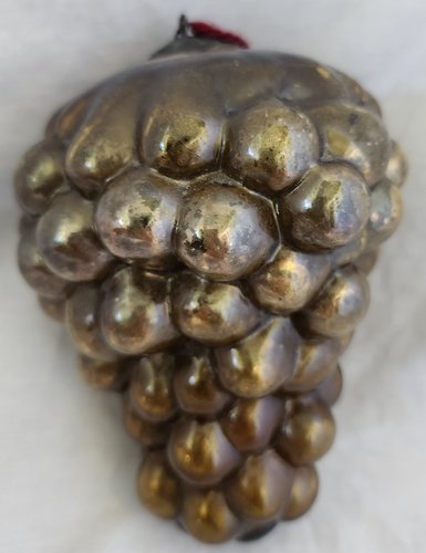 Antique German Amber Glass Grape Cluster Kugel