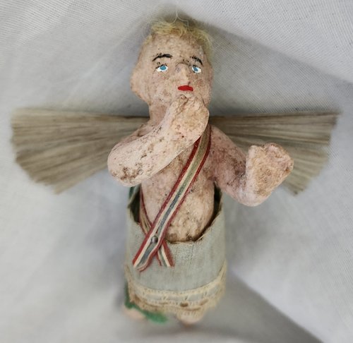 Antique German Wax Angel Xmas Ornament #3