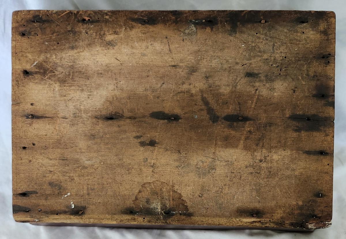 Lg. Antique PA. Cutlery Tray in Original Red Wash