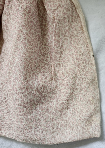 Antique Pink Calico Drawstring Ditty or Seed Bag