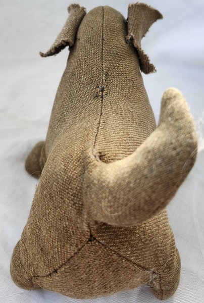Vintage Folk Art Wool Stuffed Dachshund Dog