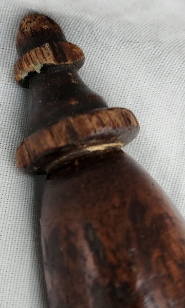 **Antique Shaker Horsehair Brush w/Turned Handle