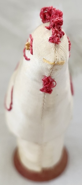 Chicken Rooster on Spool Pin Cushion Ex Booth #1
