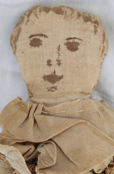 19th C. Primitive Folk Art Rag Doll-Strong Museum