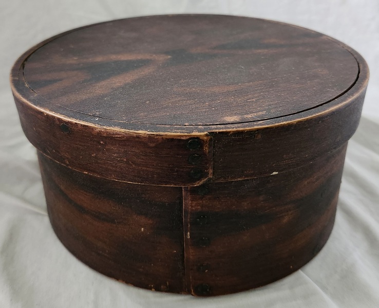 **Antq. PA. Primitive Faux Painted Pantry Band Box