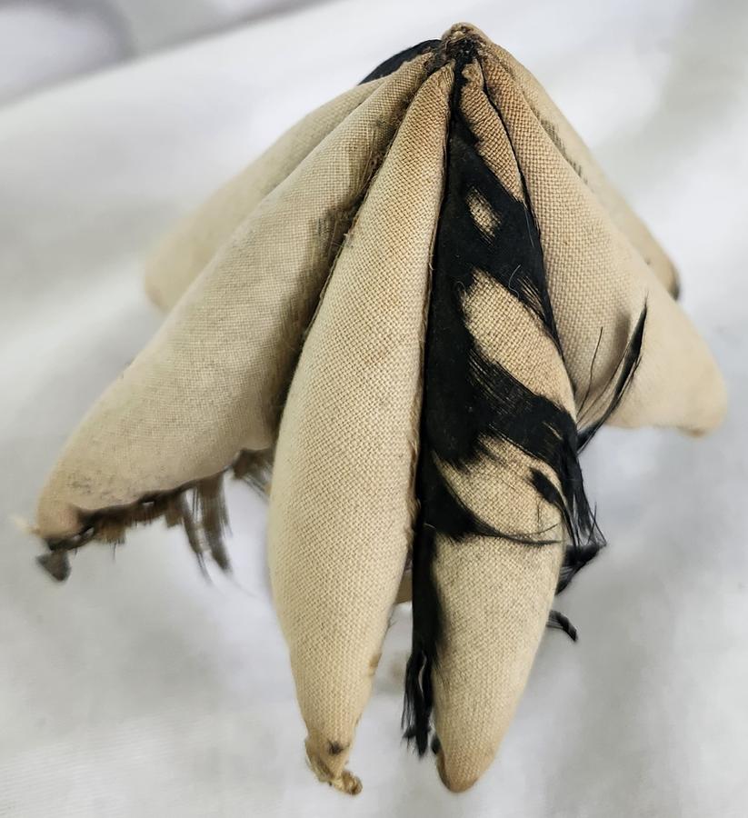 Tiny 19th C. Folk Art Starfish Make-Do Pin Cushion