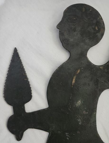 **Rare Ca. 1800 Folk Art Sheet Iron Angel