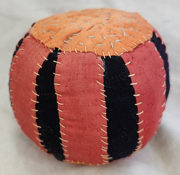 Vintage Striped Spherical Pin Cushion Ex Booth