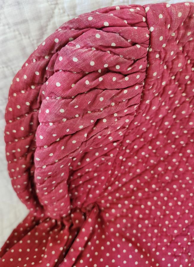 Vintage Red & White Polka Dot Prairie Bonnet