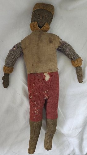 **19th C. Knitted Male Rag Doll Ex Joziatis NH