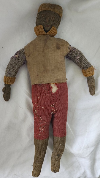 **19th C. Knitted Male Rag Doll Ex Joziatis NH