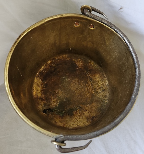 **Antique Miniature 7" Diameter Brass Bucket
