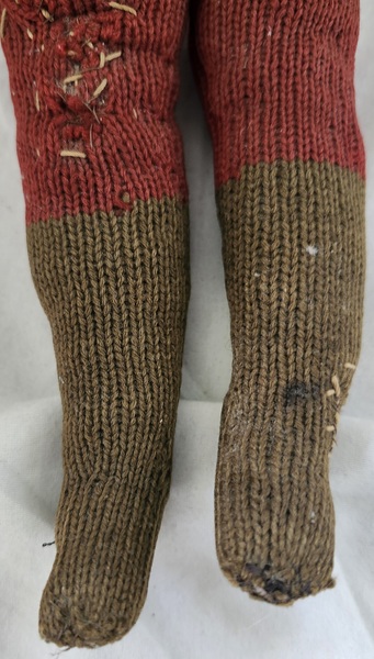 **19th C. Knitted Male Rag Doll Ex Joziatis NH