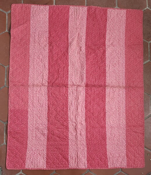 **Antique PA. Double Sided 9 Patch Crib/Bars Quilt