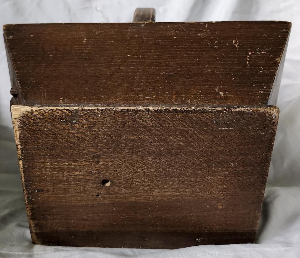 Antq. Folk Art Truffle Hunting Basket w/Carved Pig