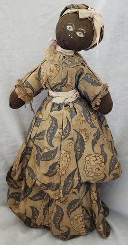 19th C. Black Americana Folk Art Rag Bottle Doll