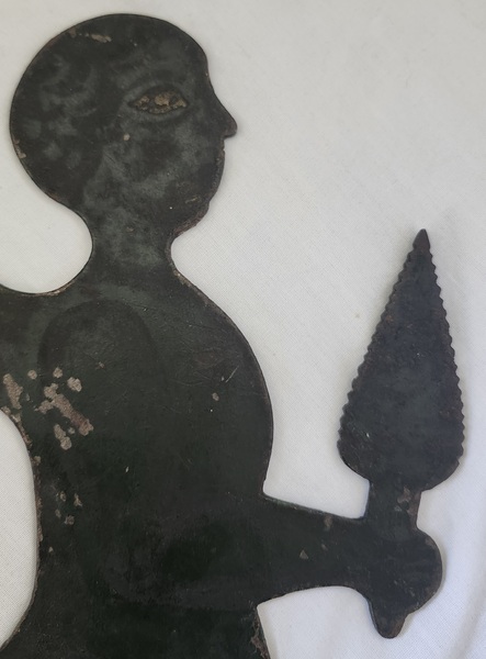 **Rare Ca. 1800 Folk Art Sheet Iron Angel