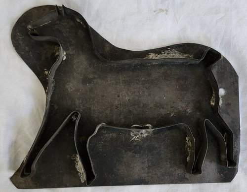 10" x 8" Antq. Super Folky PA. Horse Cookie Cutter