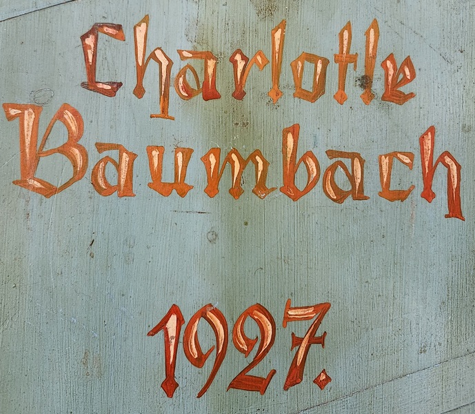 **Dtd.1927 Charlotte Baumbach Folk Art Peel