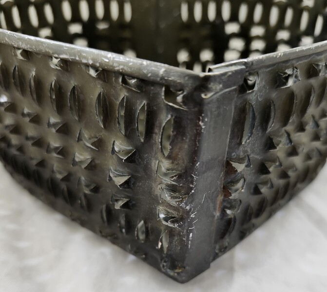 Vintage PA. Folk Art Tin Heart Cheese Mold