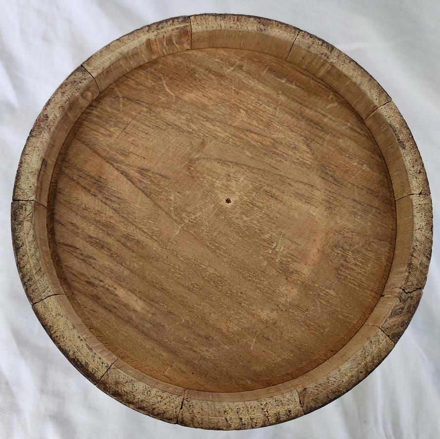 Antique Primitive Maine Firkin in Old Red Paint