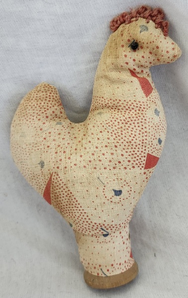 Chicken Rooster on Spool Pin Cushion Ex Booth #6