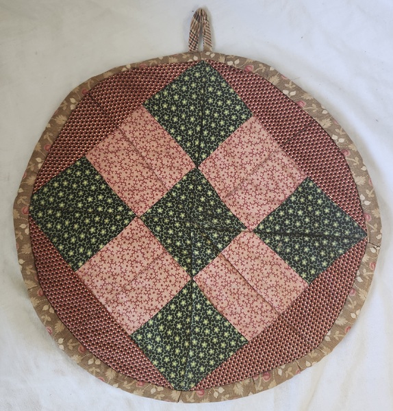 Lg. Antique 9-Patch in Diamond Pot Holder #2