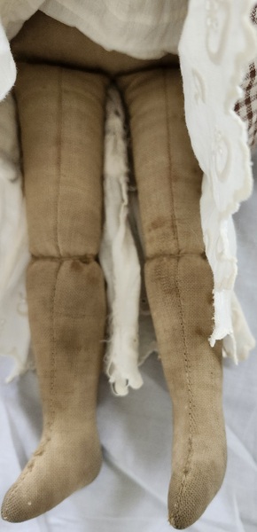 Antique Folk Art Pencil Face Rag Doll