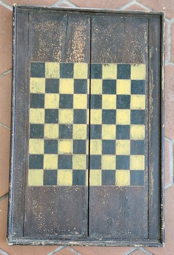 **Antique Primitive New England Checkers Gameboard