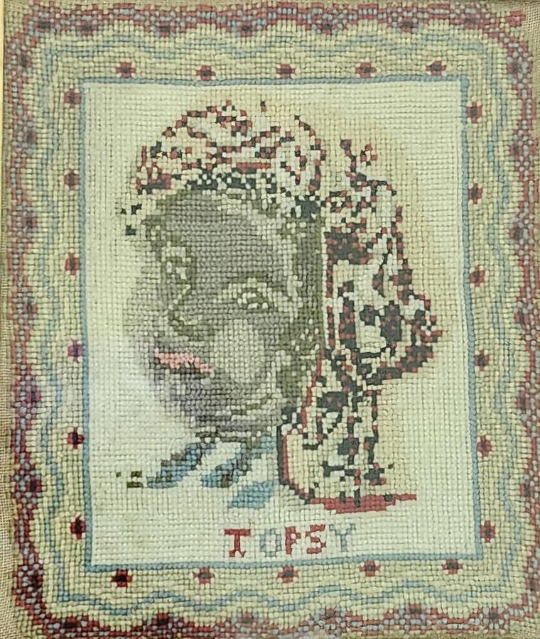19th C. Black Americana Folk Portrait "Topsy"