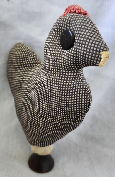 Chicken Rooster on Spool Pin Cushion Ex Booth #5
