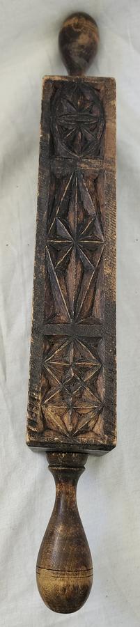 Unique Antique Rectangular Springerle Rolling Pin