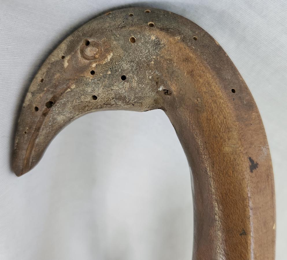 Antique Scandinavian Folk Art Scoop w/Bird Handle