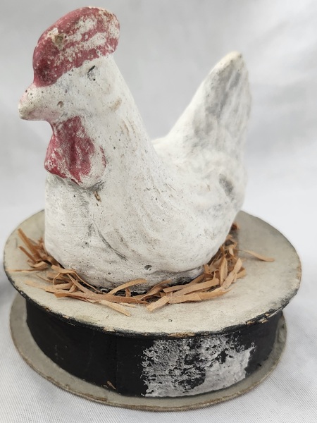 Antique German Hen on Nest Candy Container