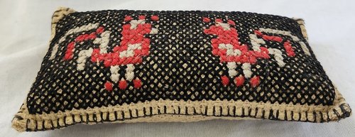 Antique Double Rooster Pillow Pin Cushion Ex Booth
