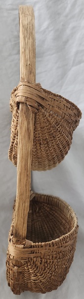 **Unusual Vintage Hanging Double Half Basket