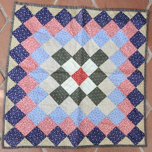 **Antique PA. Patchwork Pillowcase in Early Fabric