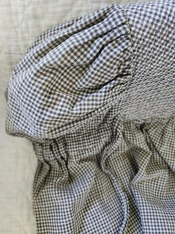 Vintage Black & White check Prairie Bonnet