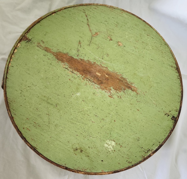 **Antq. Ca.1900 Pantry Box in Orig. Paint w/Orange