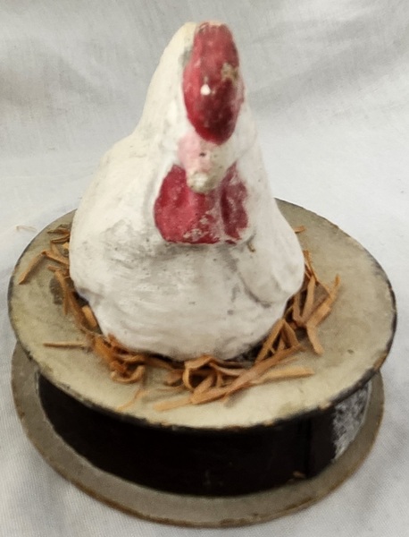 Antique German Hen on Nest Candy Container