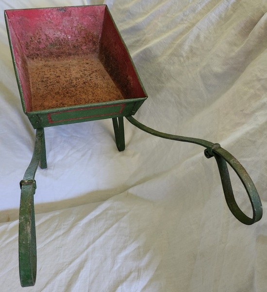 Adorable Vintage Painted Metal Child's Wheelbarrow