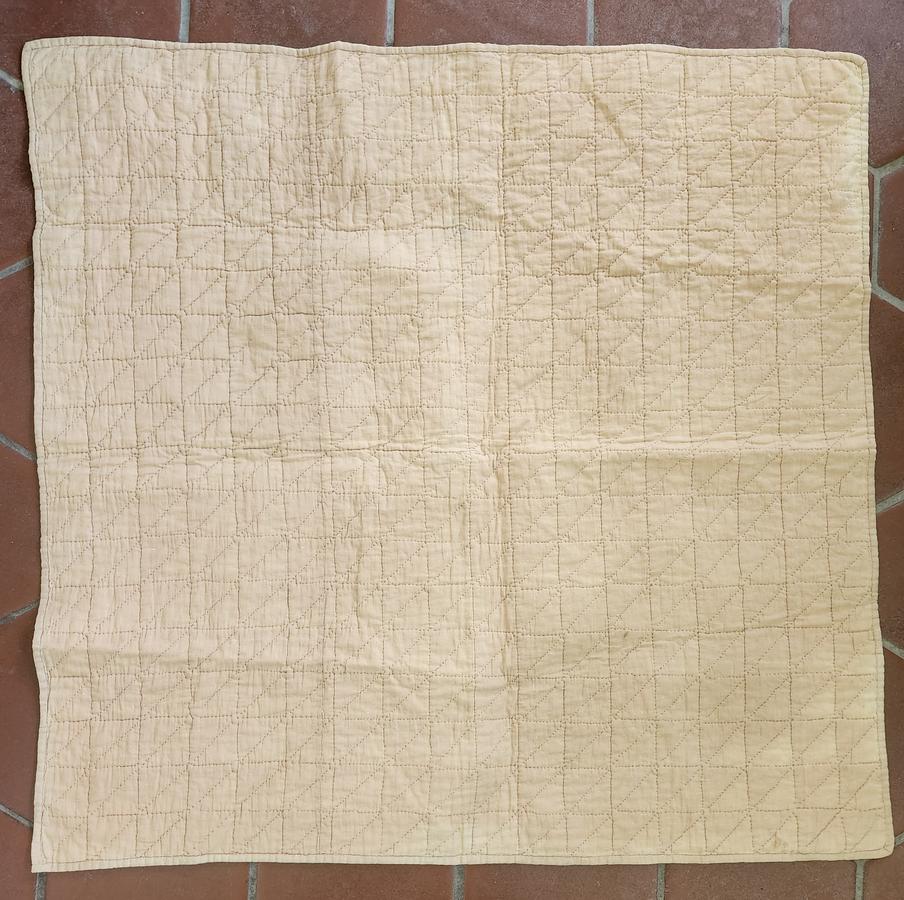 Antique Red & White Triangles Crib Quilt